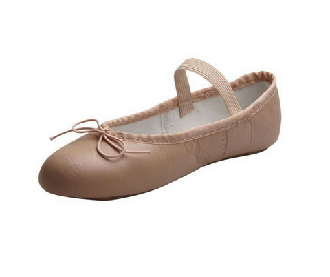 Pink Demi Pointe Leather Ballet Shoe Child|Chaussure de Ballet Rose en cuir Demi Pointe Enfant