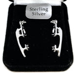 Sterling Silver Skate Blade Earrings|Boucles d'oreillesde Lame de Patin en Argent sterling